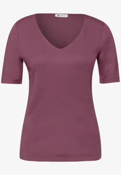 Shirt met korte mouwen en hartvormige halslijn