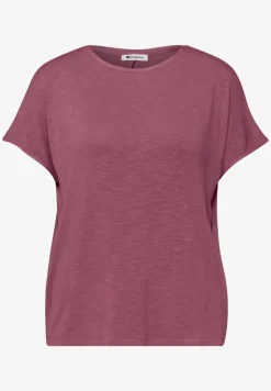 Shirt met korte mouwen en boothals