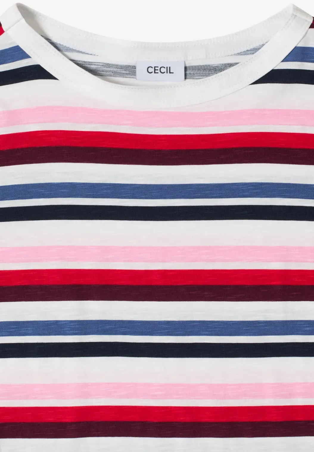 Shirt met korte mouwen en meerkleurige strepen