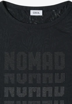 Shirt met korte mouwen in burnout-look