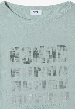 Shirt met korte mouwen in burnout-look
