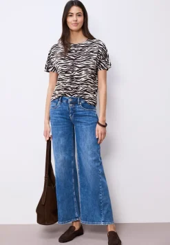 Shirt met korte mouwen, ronde hals en print