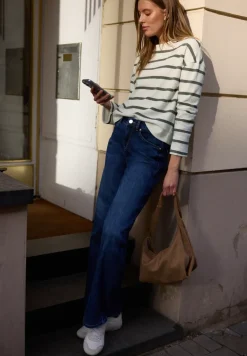 Shirt met lange mouwen en ronde hals in Loose Fit