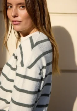 Shirt met lange mouwen en ronde hals in Loose Fit