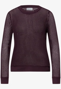Shirt met lange mouwen in gebreide look