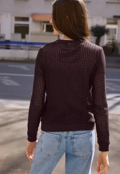 Shirt met lange mouwen in gebreide look
