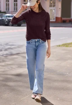 Shirt met lange mouwen in gebreide look