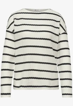 Shirt met lange mouwen in gebreide look