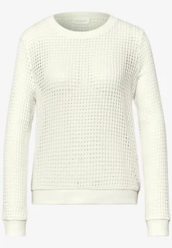 Shirt met lange mouwen in gebreide look