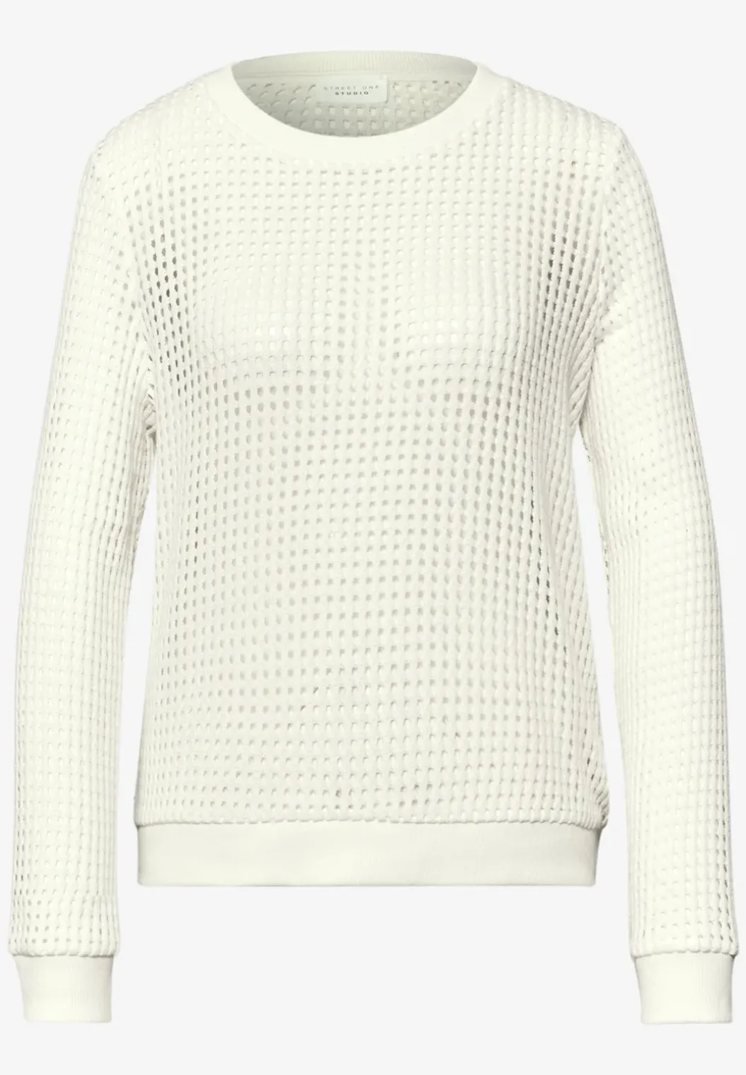 Shirt met lange mouwen in gebreide look