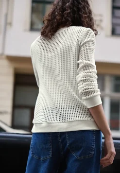 Shirt met lange mouwen in gebreide look