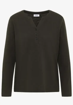 Shirt met lange mouwen met gespleten hals