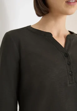 Shirt met lange mouwen met gespleten hals
