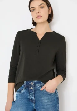 Shirt met lange mouwen met gespleten hals
