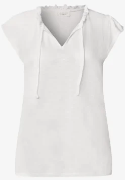 Shirt met losse schouders en gespleten hals