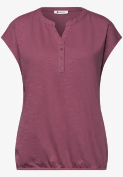 Shirt met losse schouders en gespleten hals