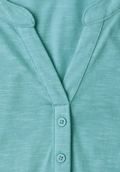 Shirt met losse schouders en gespleten hals