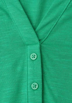 Shirt met losse schouders en gespleten hals