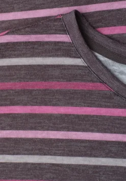 Shirt met losse schouders en strepen