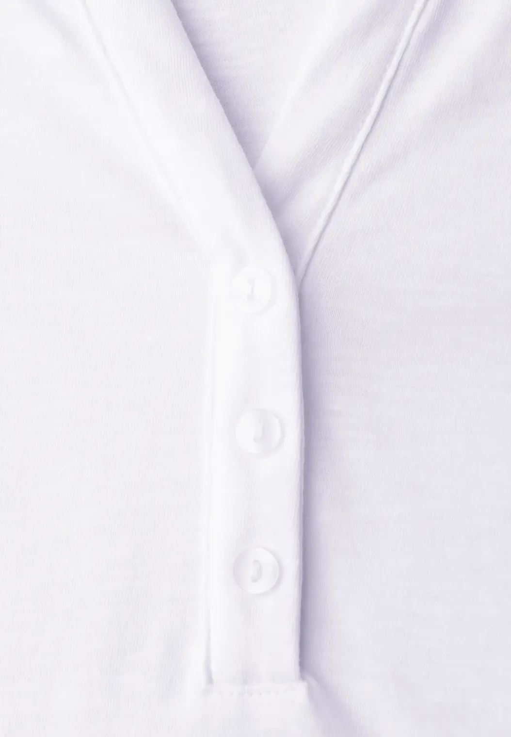 Shirt met 3/4-mouwen, split neck en knopen