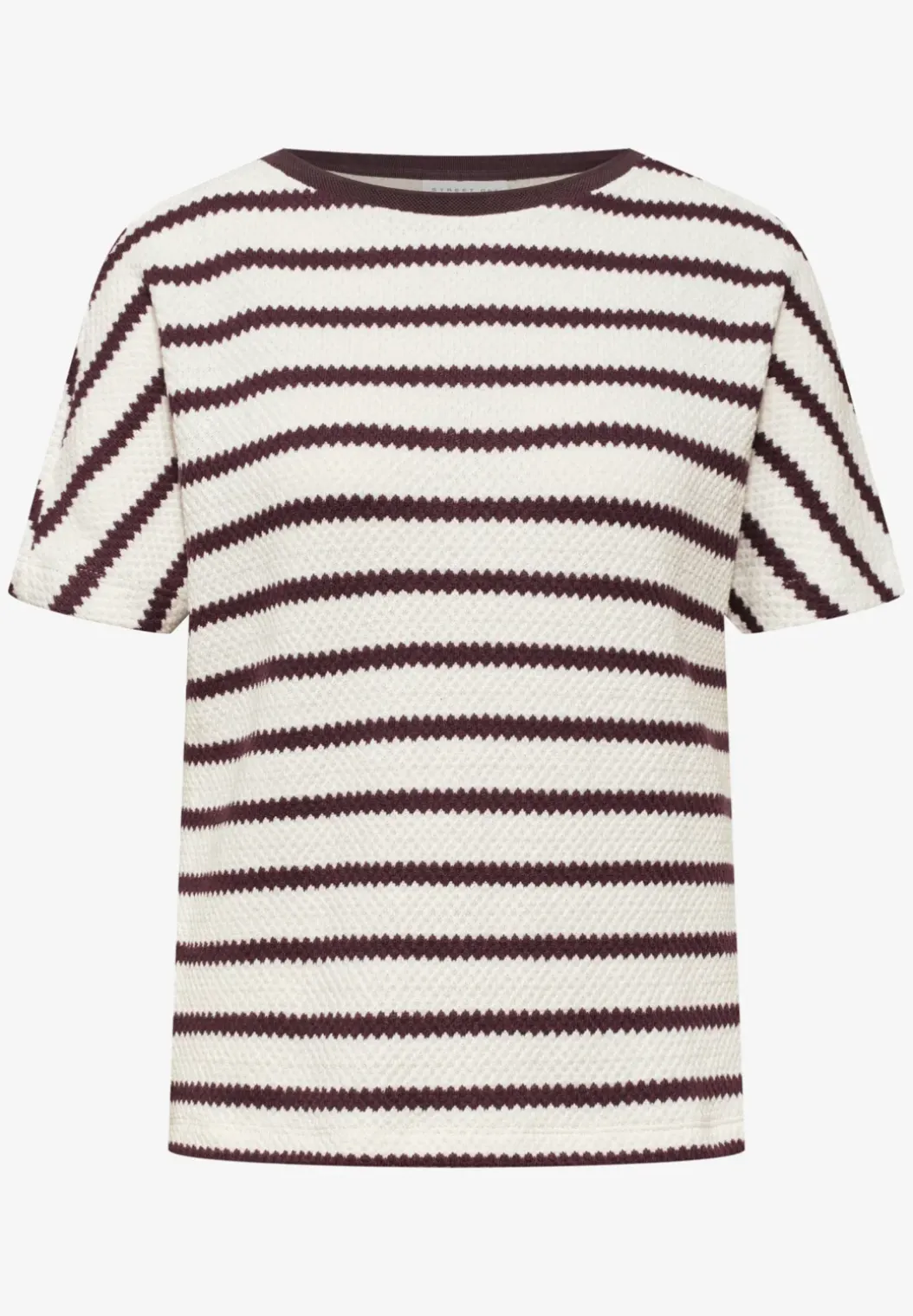 Shirt met overhangende schouders in gebreide look