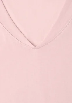 Shirt met overhangende schouders en V-hals