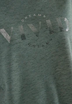 Shirt met overhangende schouders in linnenlook