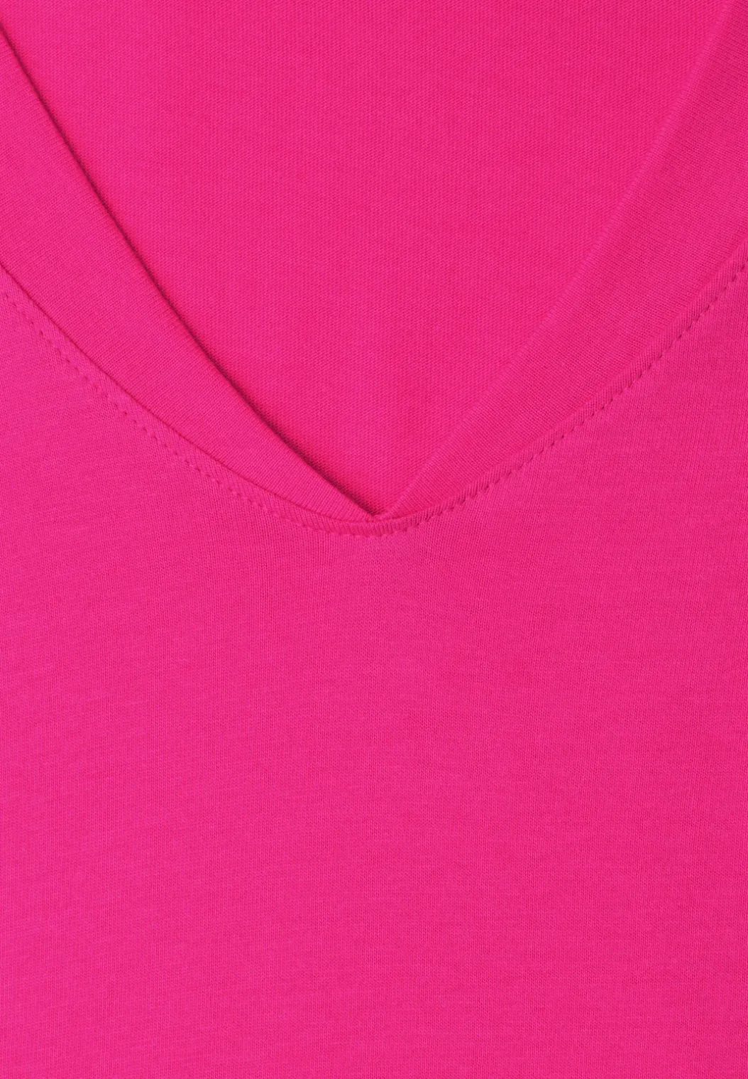 Shirt met overhangende schouders en V-hals