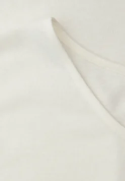 Shirt met overhangende schouders in linnenlook