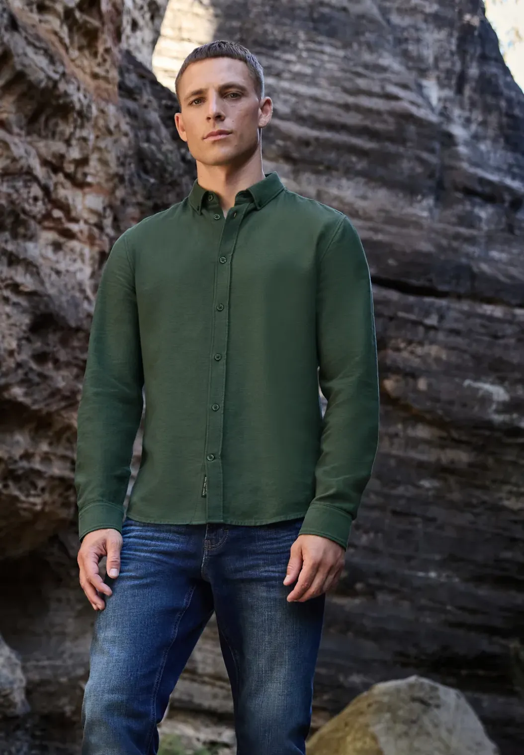 Shirt met piquéstructuur