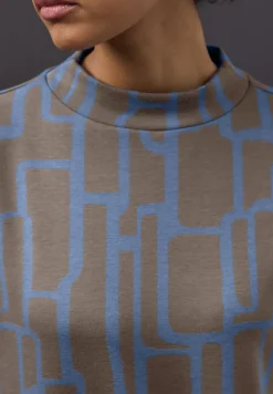 Shirt met print en trekkoord