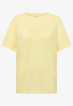 Shirt met print in linnenlook