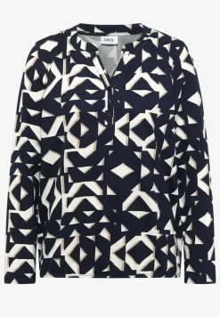 Shirt met print in tunieklook