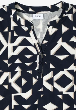 Shirt met print in tunieklook