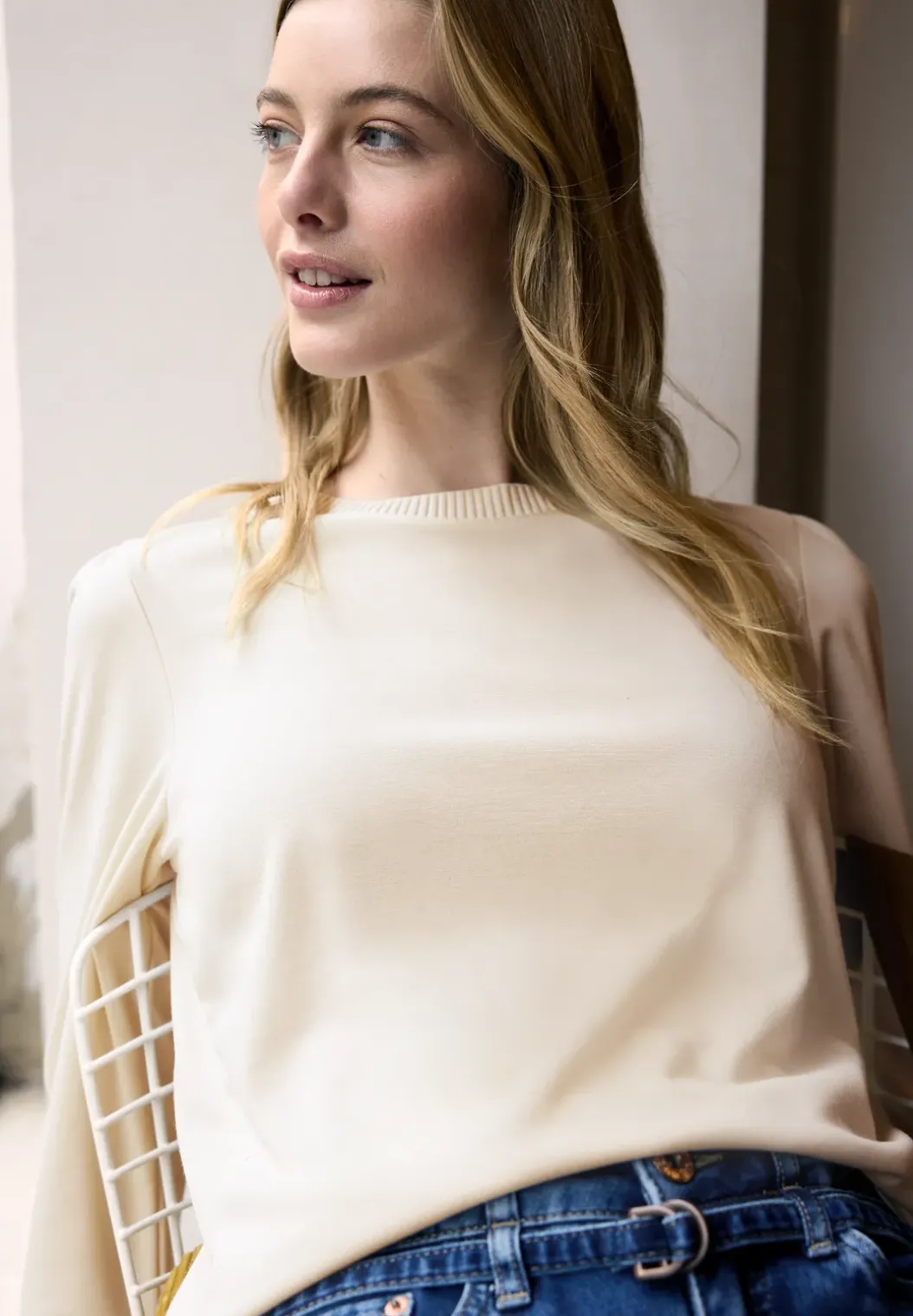 Shirt met rimpels