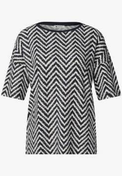 Shirt met ronde hals en all-over print