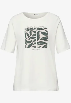 Shirt met ronde hals en artwork van bladeren