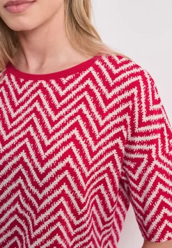 Shirt met ronde hals en all-over print