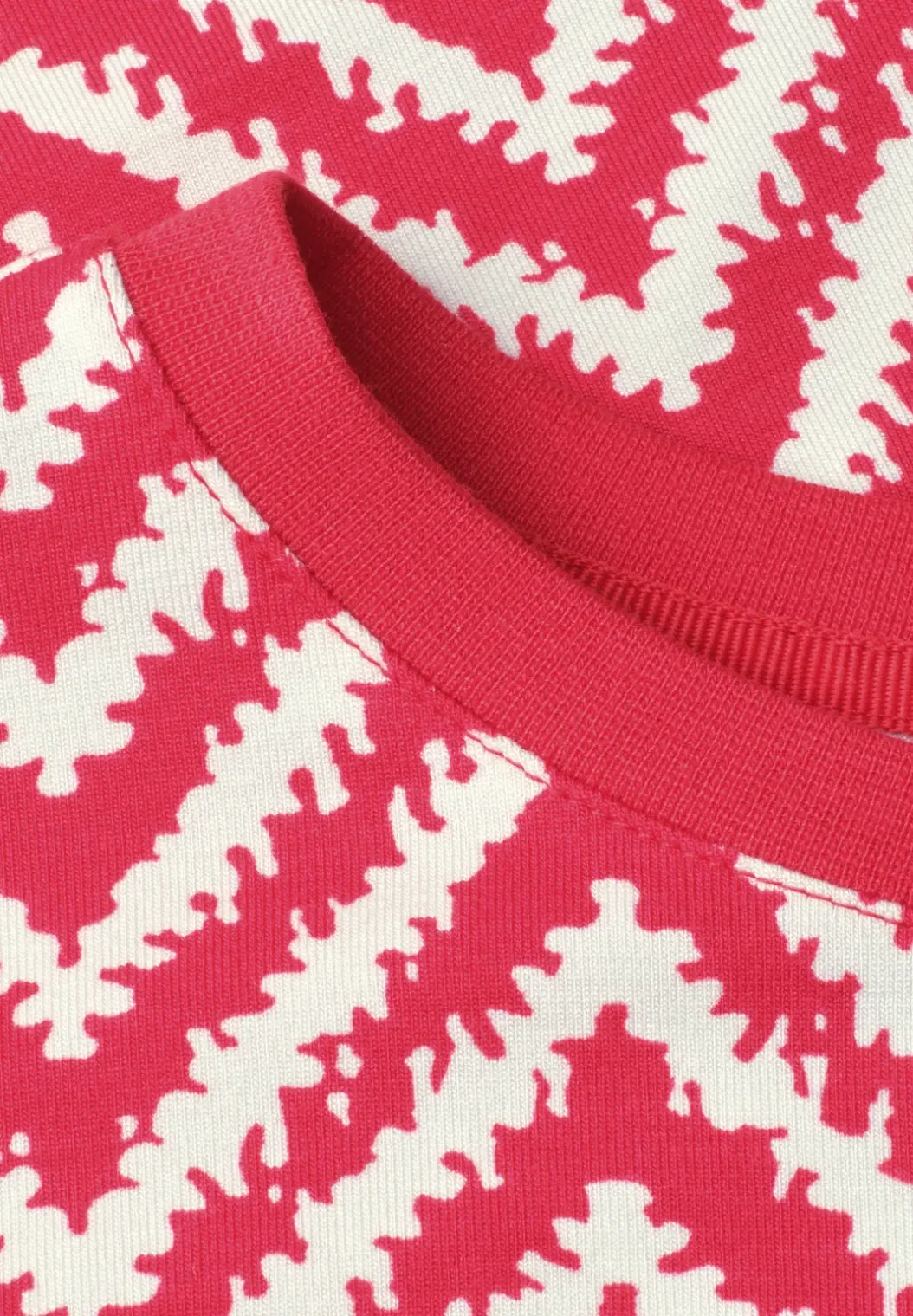 Shirt met ronde hals en all-over print