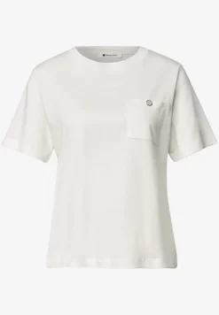 Shirt met ronde hals en borstzak