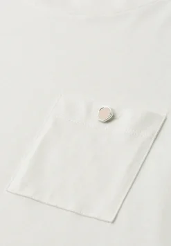 Shirt met ronde hals en borstzak