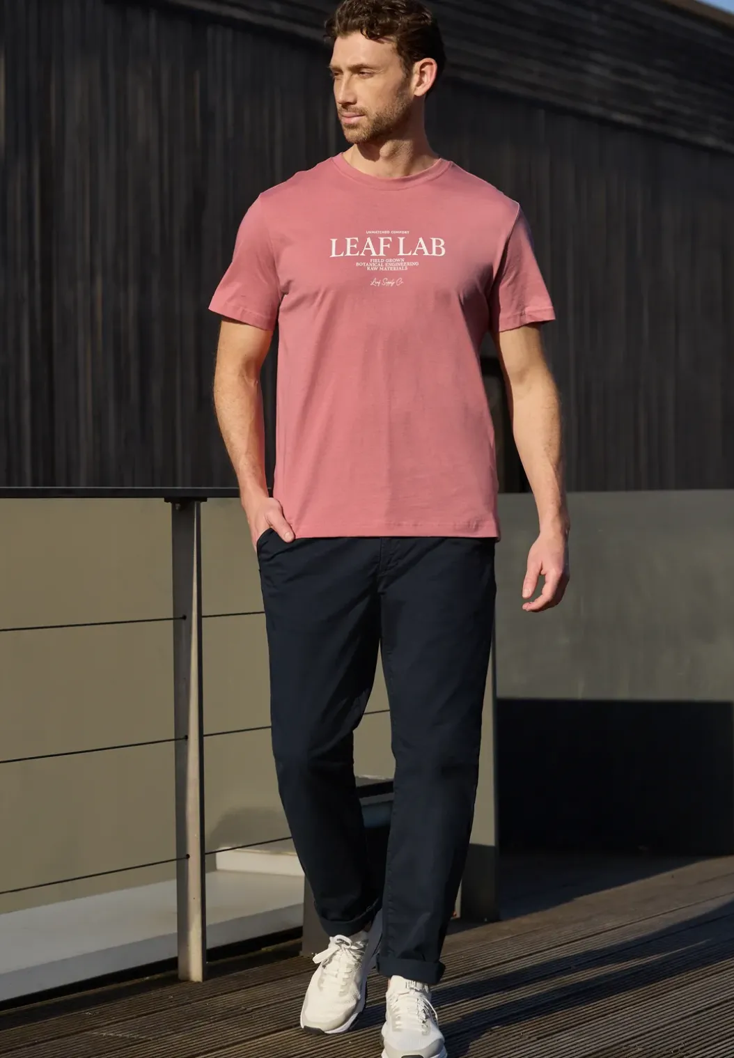 Shirt met ronde hals en borstprint