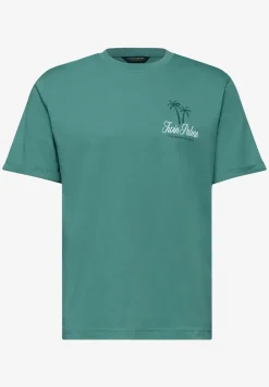 Shirt met ronde hals en borstprint
