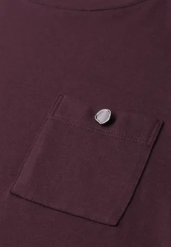 Shirt met ronde hals en borstzak