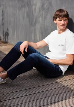 Shirt met ronde hals en borstprint