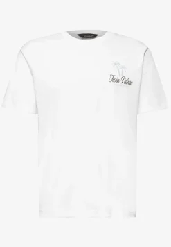 Shirt met ronde hals en borstprint