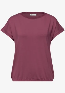 Shirt met ronde hals en decoratieve tape