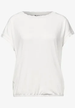Shirt met ronde hals en decoratieve tape