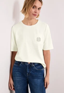 Shirt met ronde hals en decoratief detail