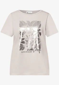 Shirt met ronde hals en foliedruk